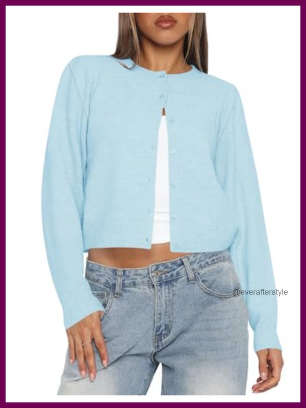 Cropped Cardigan Sweaters for Women Lightweight Knit Button Up Y2K